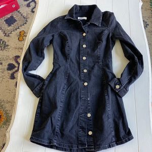 Zara TRF authentic denim dress in black